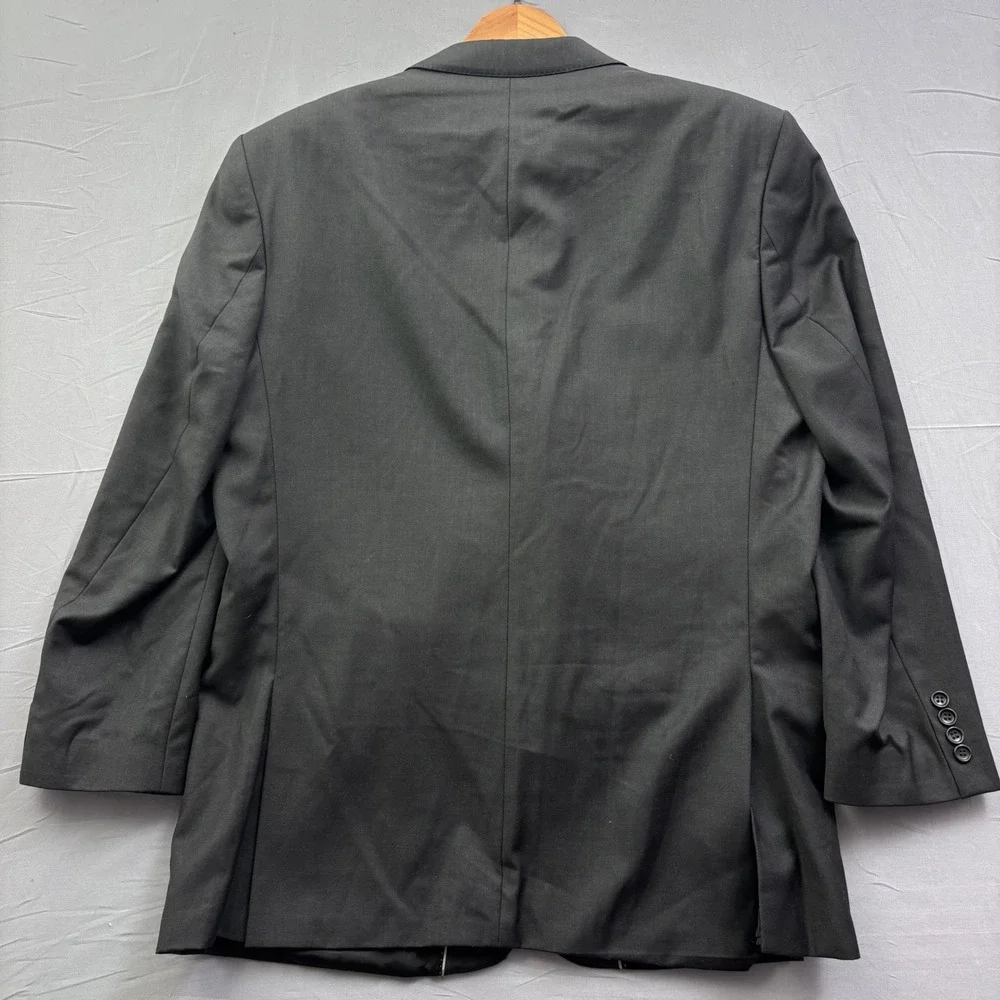 Daniels Paris Mens Super 120s Wool 3 Button Blazer Jacket Black Size 56 Drop 6